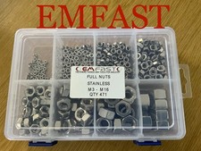 M3 - M16 Full Nuts Stainless Steel Assortment Assorted Selection 3MM - 12MM