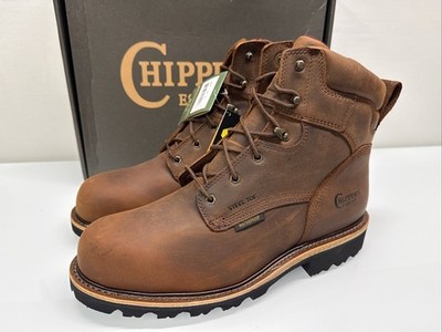 Chippewa Super Dna Walnut 6'' Waterproof Plain Steel Lace Up * 59207 * Men's 12 E