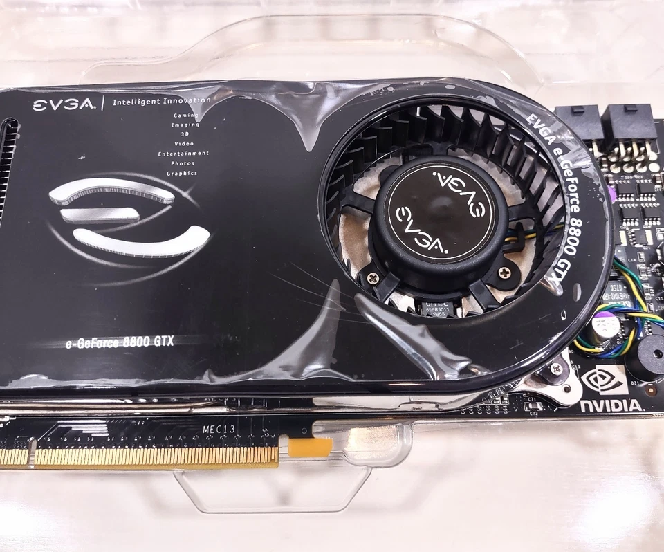 EVGA e-GeForce 8800 GTX Graphics Card 768 MB DDR3 PCI-E New Open Box - Image 3 of 4