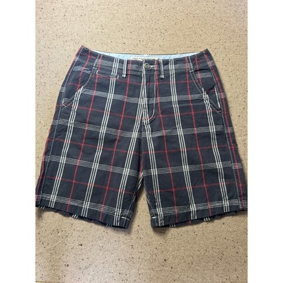 American Eagle Classic Length Shorts Men's 32 Plaid Preppy Nautical 