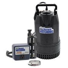 Submersible Sump Pump 1/2 HP Cast Iron Top Discharge Caged Dual Float Switch