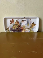 Melamine Snack / Sandwich Tray With Cozy Teapot Motif, Italy