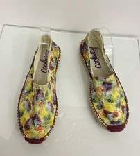 Coolway Espadrilles Yellow Multi Color Size 8.5