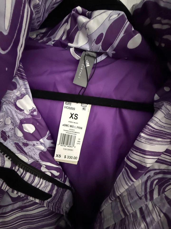 全新带标签 Adidas by Stella McCartney 印花加厚冬季夹克 尺寸 XS MSRP:330 美元 — 第 4/4 张图片