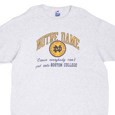 VINTAGE CHAMPION NOTRE DAME BOSTON COLLEGE 1990S TEE SHIRT 2XL MADE IN USA