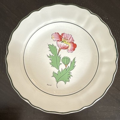 Grindley of Stoke Studio 12 Fleur des Champs Floral Plates Microwave Safe