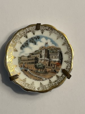 Vintage French Mini porcelain Plate  of Monaco Palais du Prince
