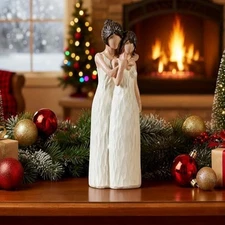 Mother Daughter Hugging Figurine