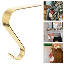 2 Pcs Stocking Hangers Small Decorative Hooks Mantel Holiday Shelf