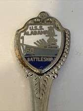 USS Alabama Battleship Vintage Souvenir Spoon Collectible