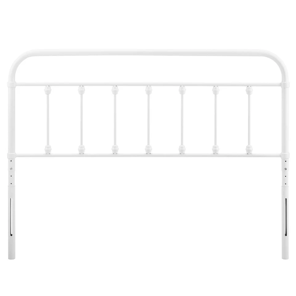 Modern Farmhouse Full Size Metal Headboard Adjustable Height Rustic Design - Image 3 of 4