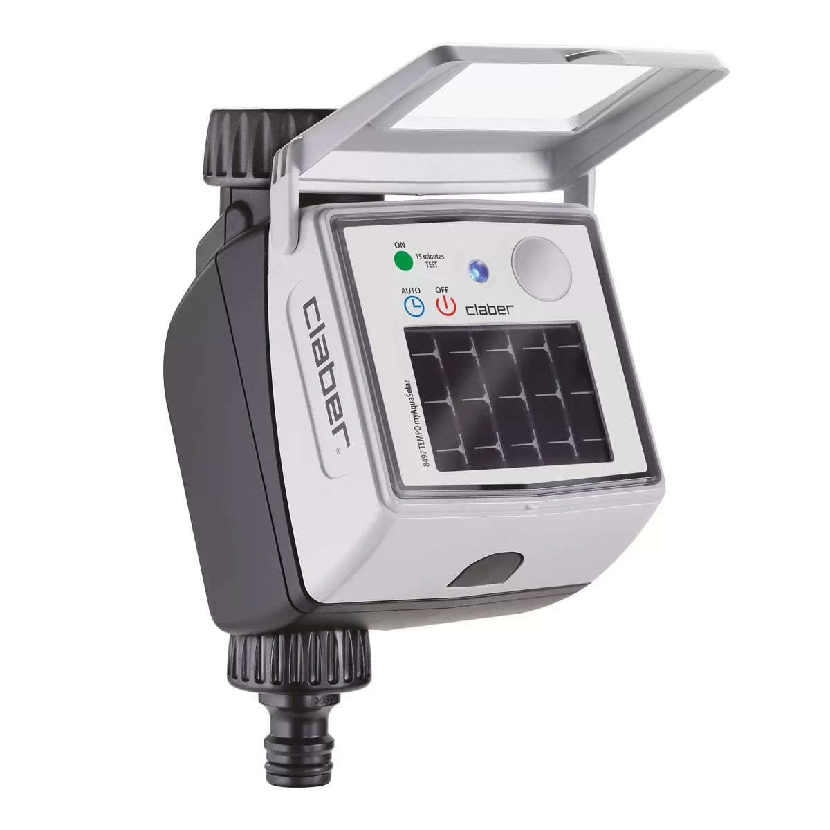 Programmatore Claber Tempo myAquaSolar 8497: Irrigazione Solare Bluetooth - 1