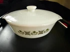 Vintage Anchor Hocking Fire King #437 Meadow Green 1.5 qt Casserole W/Lid-NYC