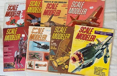 Vintage Scale Modeler Magazine Lot of 8 - Includes Issue #1 - 1965-1967