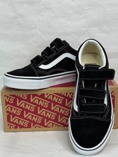 Vans Old Skool V Suede Canvas Black White Sneakers Shoes Sz. 5.5 WMS 4 Mens