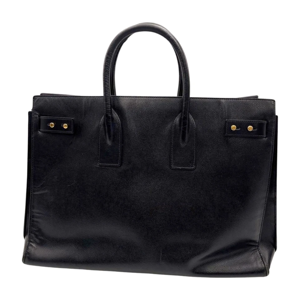 Saint Laurent Sac de Jour Large Tote Business Bag Black Leather Men's Auth Flaw - Image 2 of 4