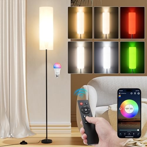 Frideko Floor Lamps for Living Room, Dimmable 3 Colors Temperature, Modern - Picture 2 of 7