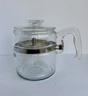 Vintage Pyrex Flameware Glass Percolator Coffee Pot 7756 Complete 6 Cup