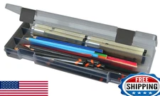 ArtBin 6900AB Pencil Utility Box Translucent Charcoal Divided Organizer