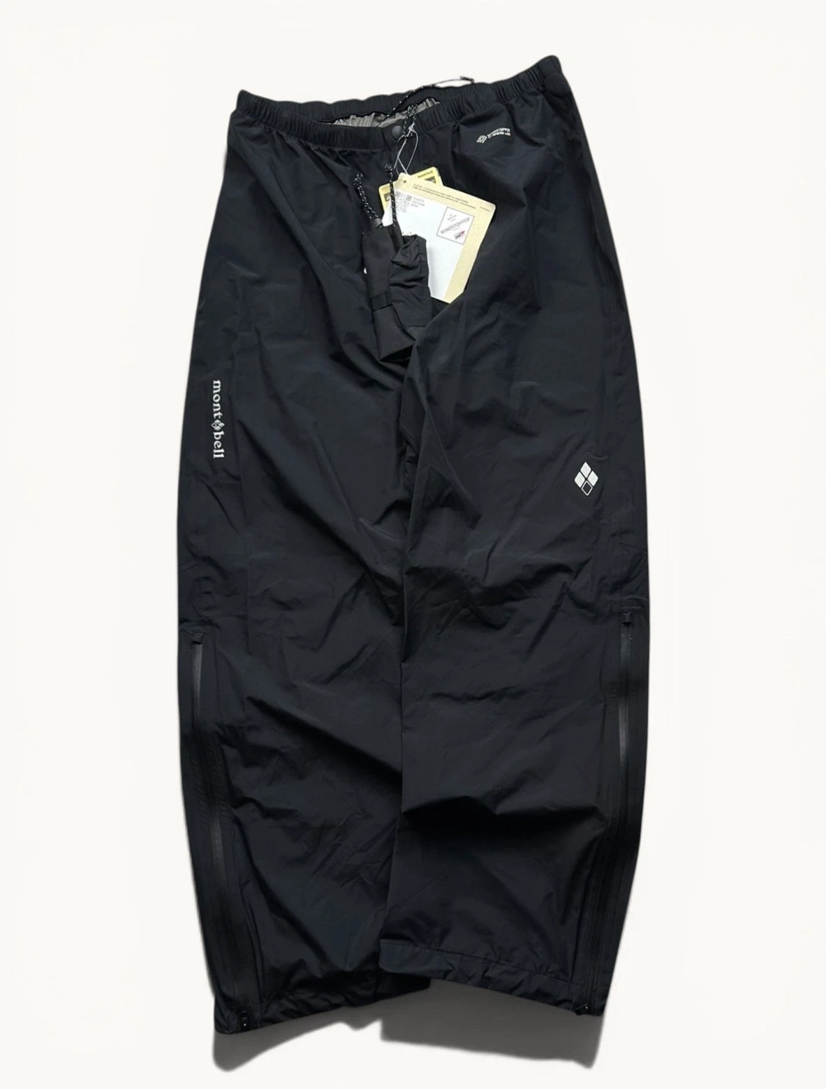 NWT Women’s Montbell Rain Trekker Pants Goretex Hiking Black Sz M Outdoors Nylon