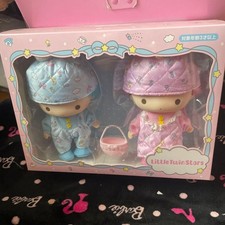 Sanrio Little Twin Stars Soft Vinyl Doll Set 2 peluche con borsa rosa blu
