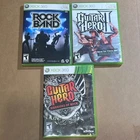 Xbox 360 Rock Band & Guitar Hero II Warriors of Rock 3 Game Bundle Lot