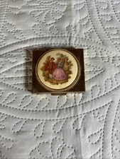 Two Lovers Walking Pill Box Compact With Personal Note Inside For Previous Owner