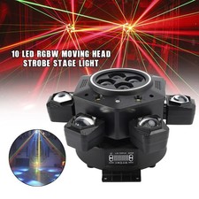 10 LED RGBW Moving Head Strobe Light Laser Stage Lighting Beam DMX Disco DJ