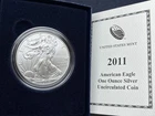 2011-W American Silver Eagle Burnished 1 oz .999 US Mint $1 Coin OGP Box & COA