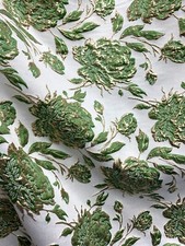 LIGHT GREEN GOLD Floral Brocade Fabric 60 in. Sold By The Yard