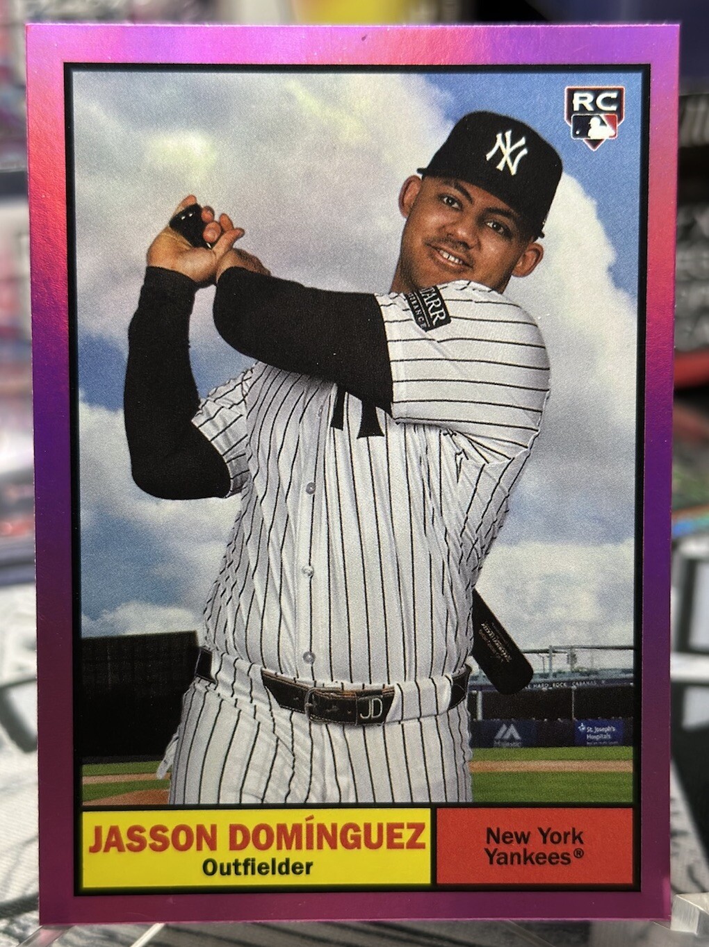 Jasson Dominguez 2024 Topps Archives Pink Foil Foilboard RC Parallel #1 Yankees