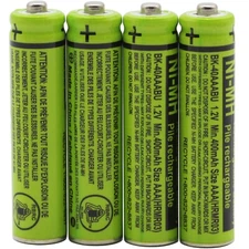 4-Pack Replacement BK-40AAABU Battery for Panasonic Cordless Phone BK40AAABU