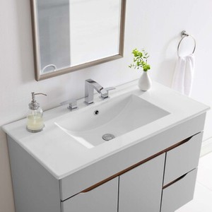 Modway Cayman Bathroom Sink With White Finish EEI-4203-WHI