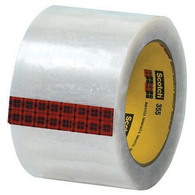 3'' x 55 yds. Clear 3M Scotch? 355 Carton Sealing Tape 3.5 Mil 24 Rls/Case