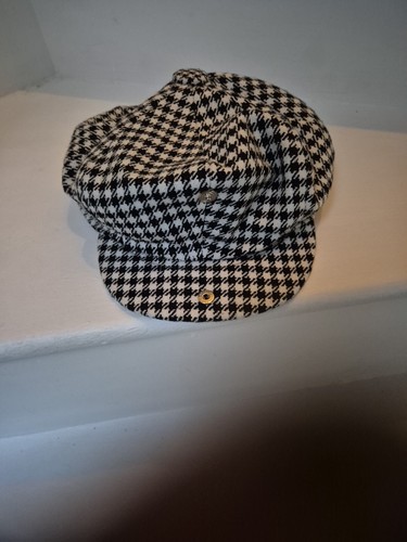 SD Tweed Golfer 20% Wolle Dogtooth Check Mütze Gr. M Neu ohne Etikett. - Bild 3 von 3