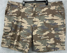 Red Head Brand Co. Shorts Mens 52 Tan Grey Camo Cargo Flat Front Stretch NEW