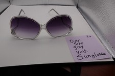 vintage OVERSIZED SUNGLASSES GRAY ABSTRACT Located sg 26