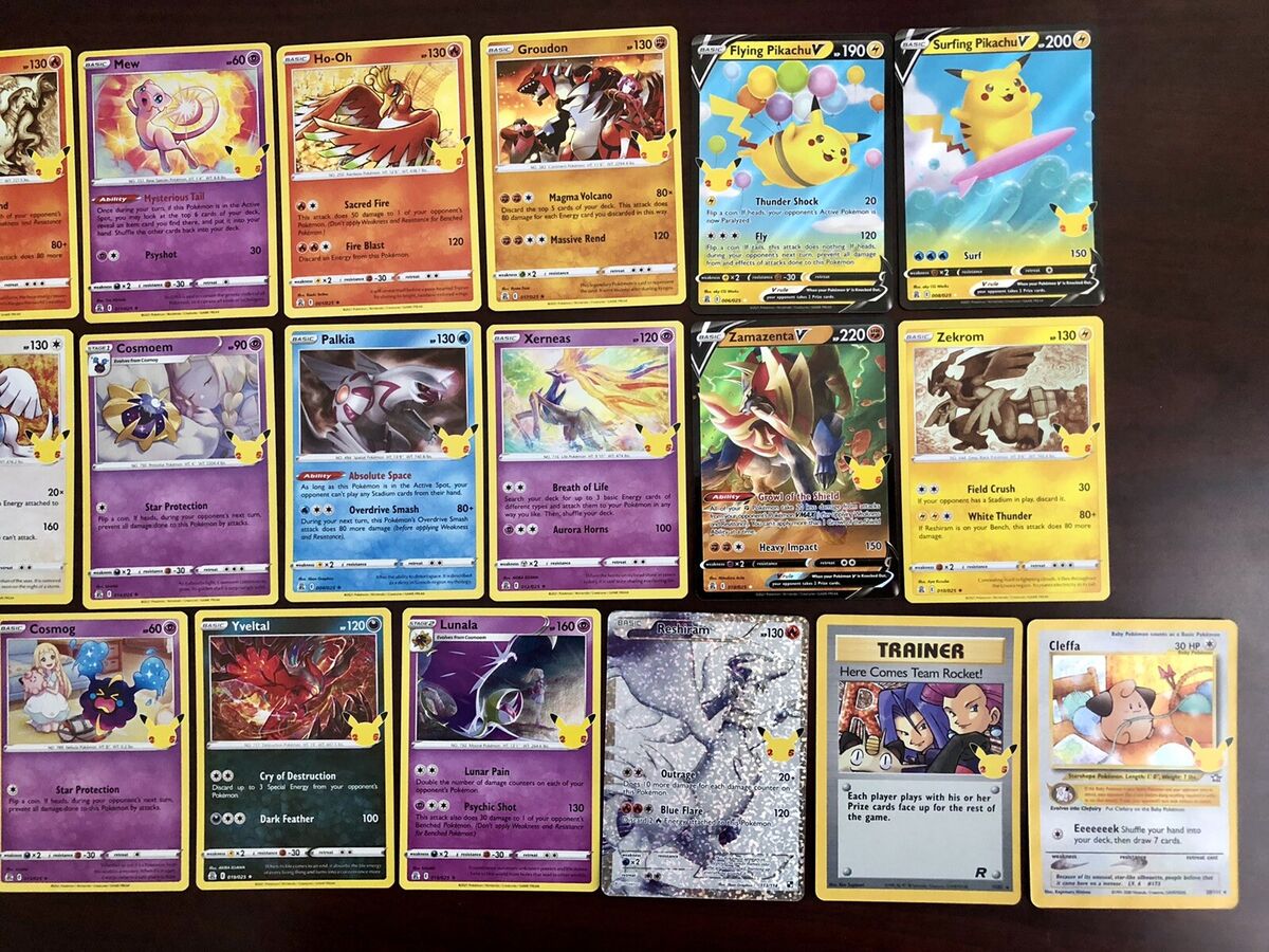 Pokemon Celebrations 25th Anniversary Cards Lot of 22 *MINT Pokemon Celebrations 25th Anniversary Cards Lot of 22 *MINT