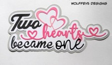 CRAFTECAFE WEDDING LOVE TITLE premade paper piecing scrapbook diecut piece