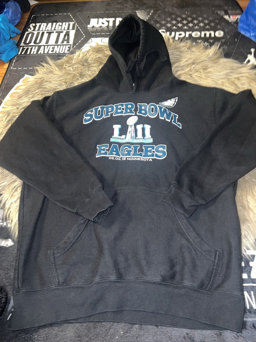 2018 NFL Superbowl LII Champions Philadelphia Eagles mens XL Black