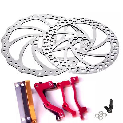 ZOOM Bicicleta MTB 160/180/203mm 6 Tornillos Disco Freno Frenos Adaptador Freno PM/IS