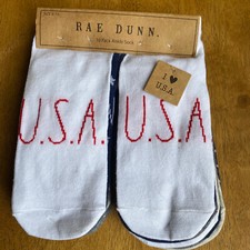 Rae Dunn Ankle Socks Women's 10 Pack 4th of July Patriotic NWT