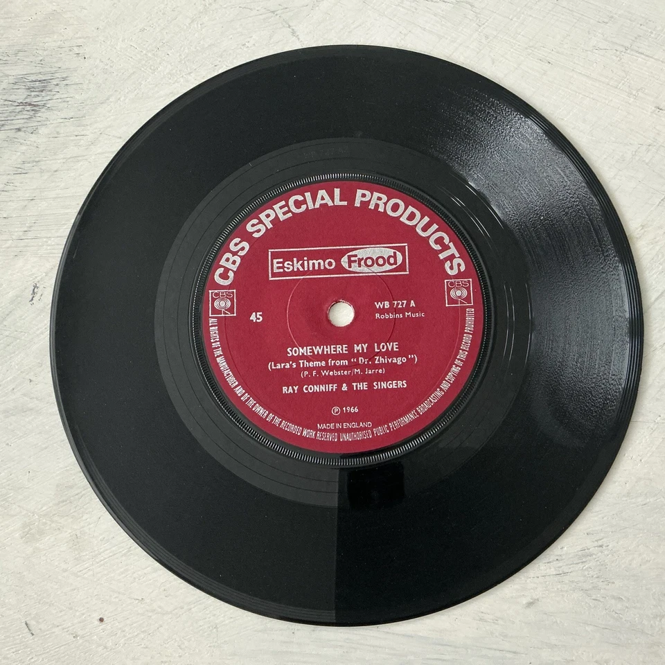 Ray Conniff 7” Somewhere My Love From Doctor Zhivago 1966 Great Vinyl EX - Image 3 of 4