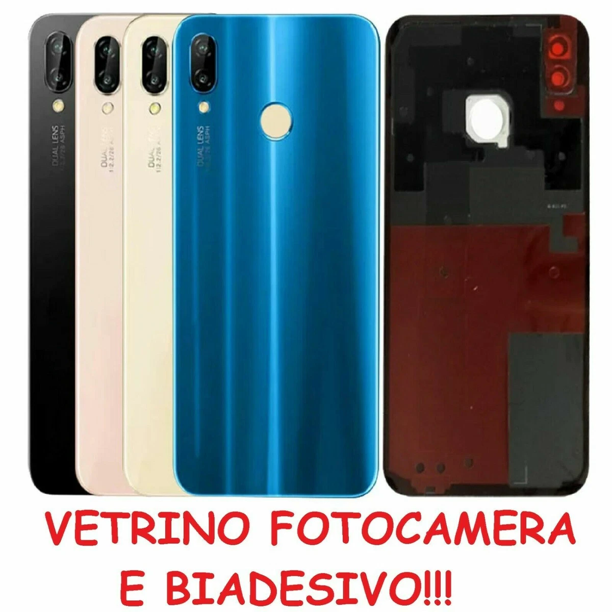 Cover Posteriore Originale Huawei P20 Lite - Blu - Con Sensore Impronte Digitali