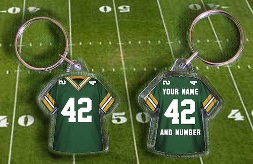 GREEN BAY PACKERS shirt jersey KEYRING, Fully personalised name & number NFL - Picture 6 of 7