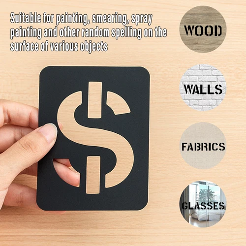 42pcs Copying Stencils Spray Painting Template Letter Number Symbols Templates - Picture 5 of 10