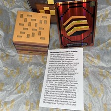 A Minecraft Movie Toy Skin Code Card McDonald s BIG MAC CRYSTAL Burger Rare