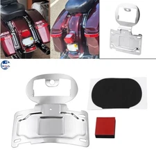 Chrome License Plate Relocation Mount Bracket For Harley Ultra Classic / Limited