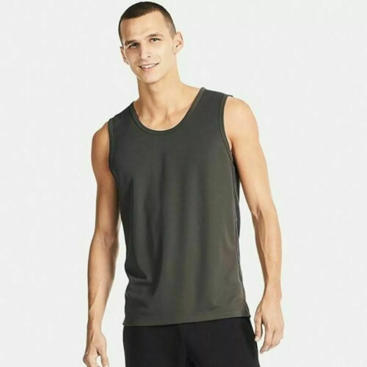 UNIQLO Dry-Ex Sleeveless T-Shirt / Tank Top Men's S Dark Gray / Camouflage  *NWT*