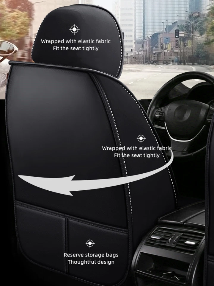 Для Peugeot 308 2008 301 206 207 208 3008 5-местный полный комплект PU кожаный чехол на сиденье - Изображение 4 из 4